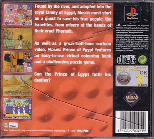 Moses Prince of Egypt - PS1 (B Grade) (Genbrug)
